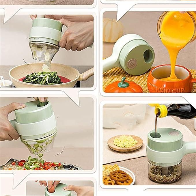 4-in-1 Portable Electric Vegetable Processor