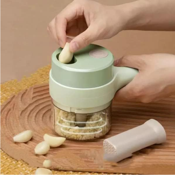 4-in-1 Portable Electric Vegetable Processor