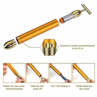 Electric 24K Gold Facial Roller